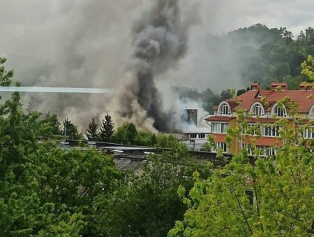 Пожар на территории Moldexpo в Кишиневе 