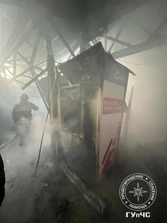 Пожар на центральном рынке в Бендерах